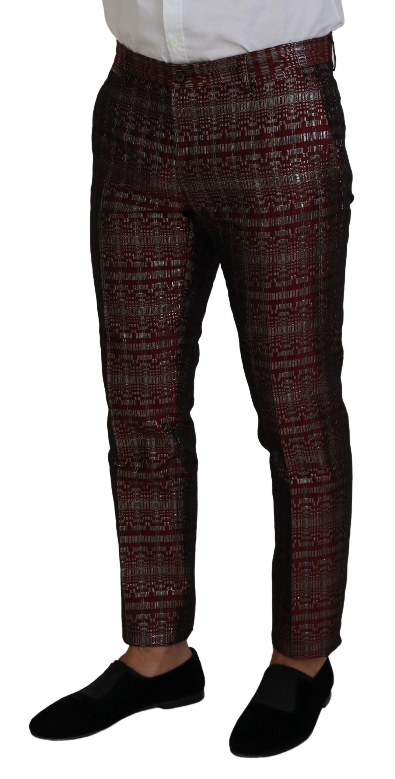 Dolce & Gabbana Bordeaux Silver GOLD Slim Fit Suit -   -  Dolce & Gabbana.