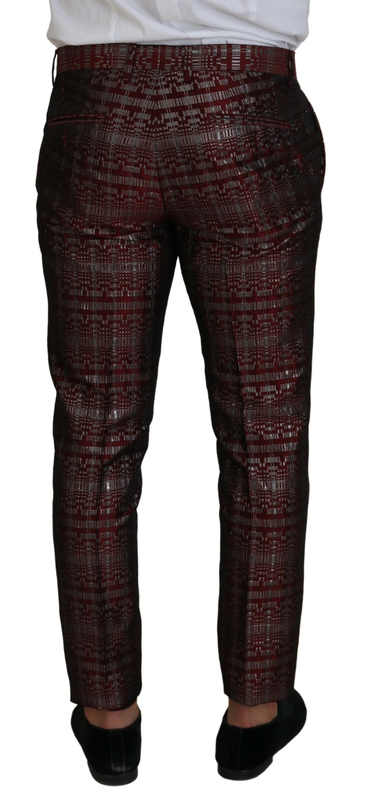 Dolce & Gabbana Bordeaux Silver GOLD Slim Fit Suit -   -  Dolce & Gabbana.
