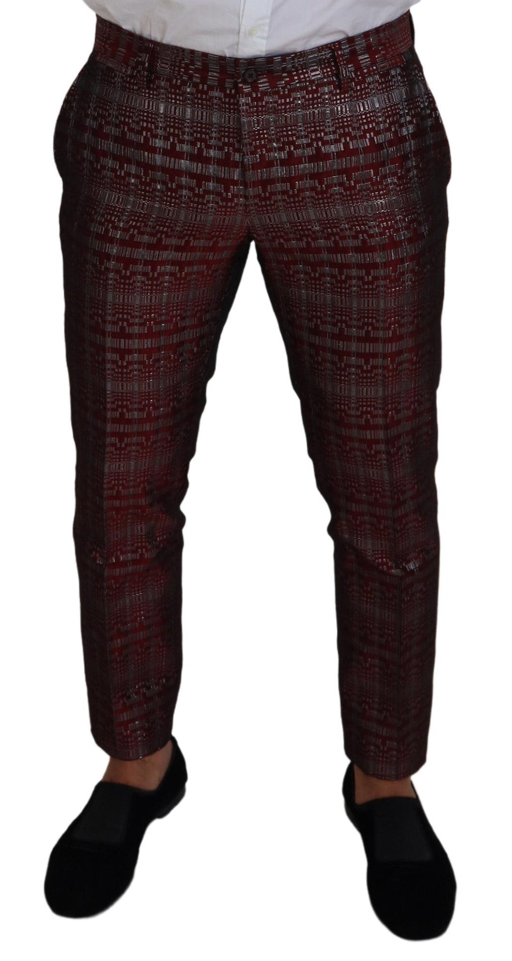 Dolce & Gabbana Bordeaux Silver GOLD Slim Fit Suit -   -  Dolce & Gabbana.