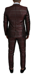 Dolce & Gabbana Bordeaux Silver GOLD Slim Fit Suit -   -  Dolce & Gabbana.