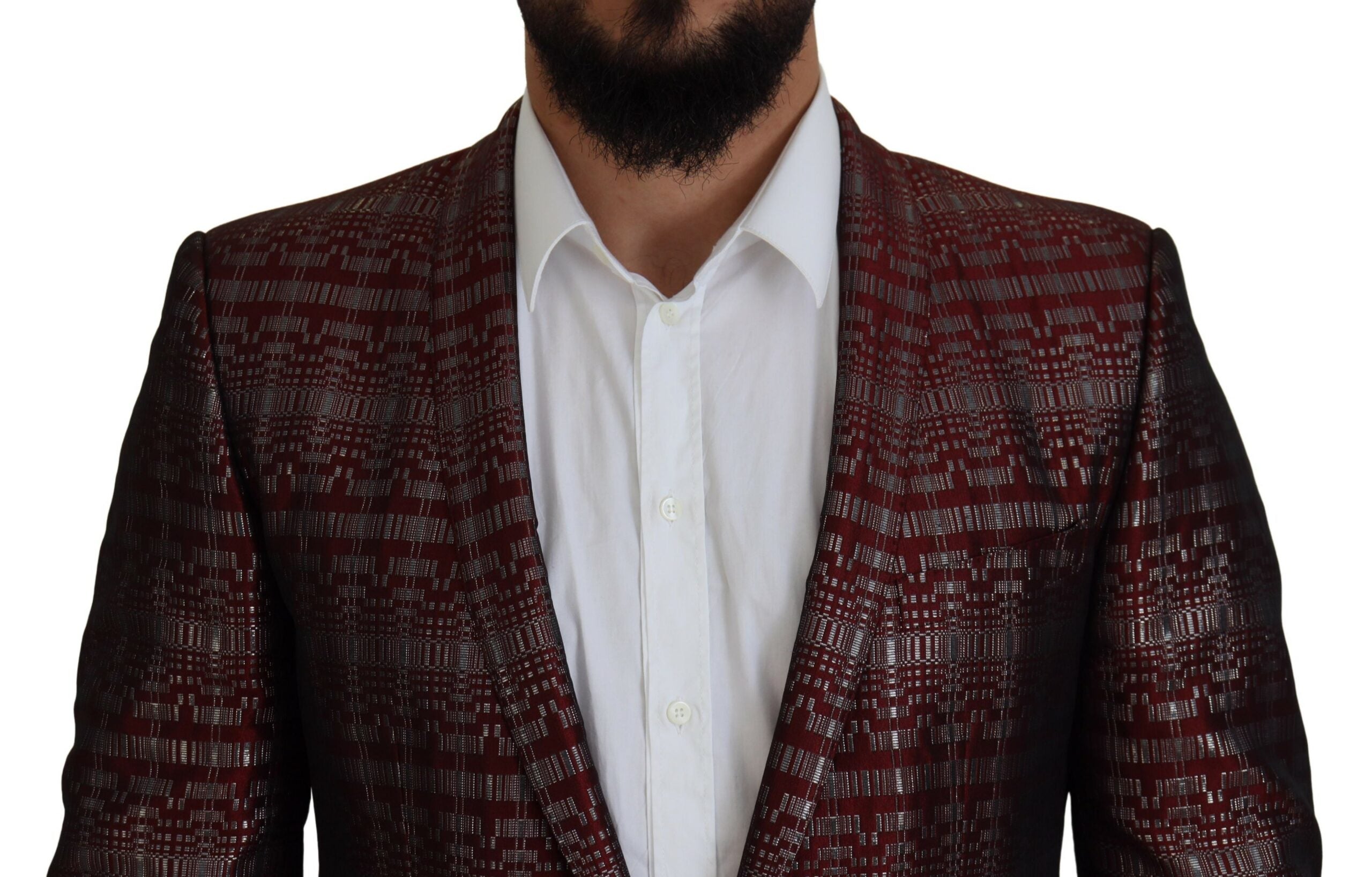 Dolce & Gabbana Bordeaux Silver GOLD Slim Fit Suit -   -  Dolce & Gabbana.