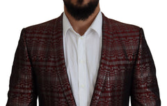 Dolce & Gabbana Bordeaux Silver GOLD Slim Fit Suit -   -  Dolce & Gabbana.