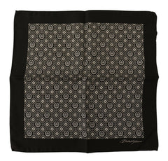 Dolce & Gabbana Black Patterned DG Logo Square Handkerchief Scarf -   -  Dolce & Gabbana.
