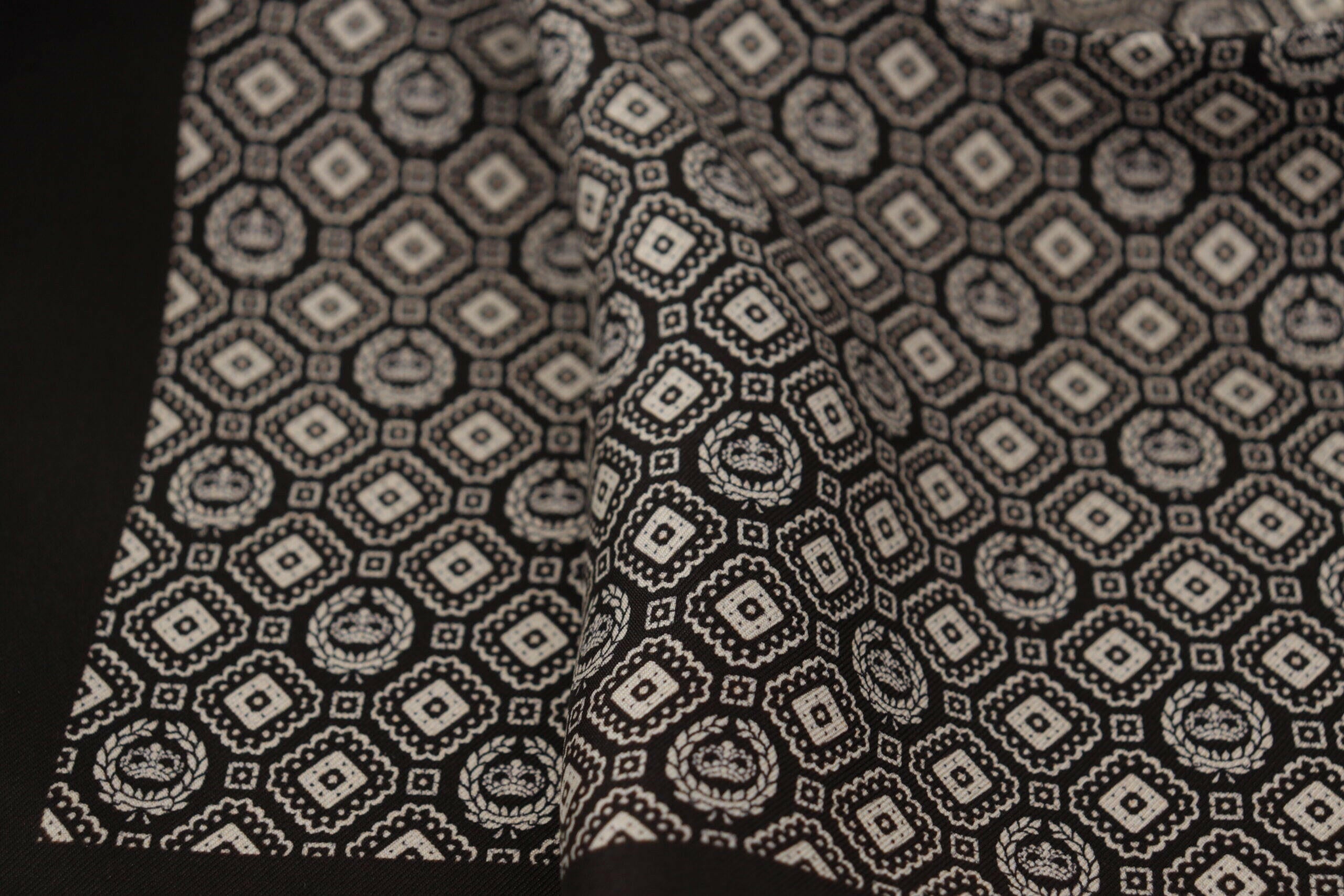 Dolce & Gabbana Black Patterned DG Logo Square Handkerchief Scarf -   -  Dolce & Gabbana.