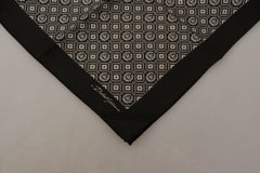Dolce & Gabbana Black Patterned DG Logo Square Handkerchief Scarf -   -  Dolce & Gabbana.