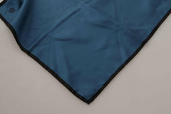 Dolce & Gabbana Black Blue DG Crown Printed Square Handkerchief Scarf -   -  Dolce & Gabbana.