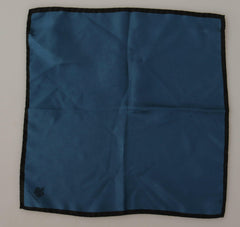 Dolce & Gabbana Black Blue DG Crown Printed Square Handkerchief Scarf -   -  Dolce & Gabbana.