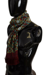 Dolce & Gabbana Multicolor DG Logo Shawl Warm Neck Wrap Fringe Scarf -   -  Dolce & Gabbana.