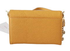 Patrizia Pepe Yellow Logo Leather Shoulder Strap Sling Bag -  Luxury Shoulder Bag for Women -  Patrizia Pepe.