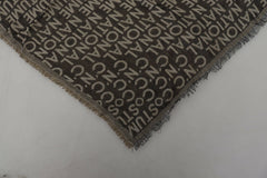 Costume National Gray Logo Knit Neck Wrap Shawl Scarf -   -  Costume National.