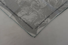 Costume National Gray Print Shawl Foulard Branded Scarf -   -  Costume National.