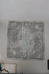 Costume National Gray Print Shawl Foulard Branded Scarf -   -  Costume National.
