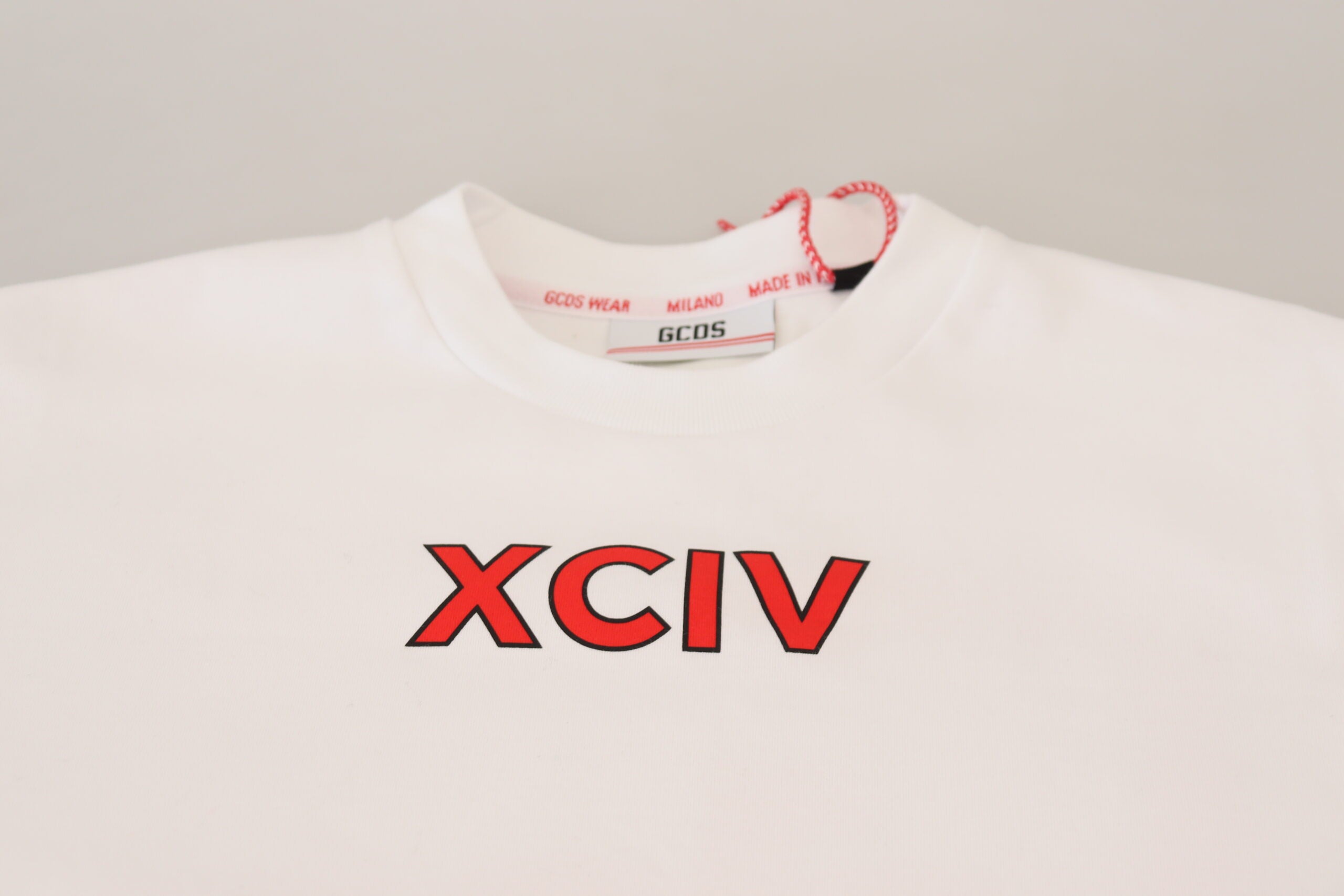 GCDS White Logo Print Cotton Short Sleeves T-shirt -   -  GCDS.