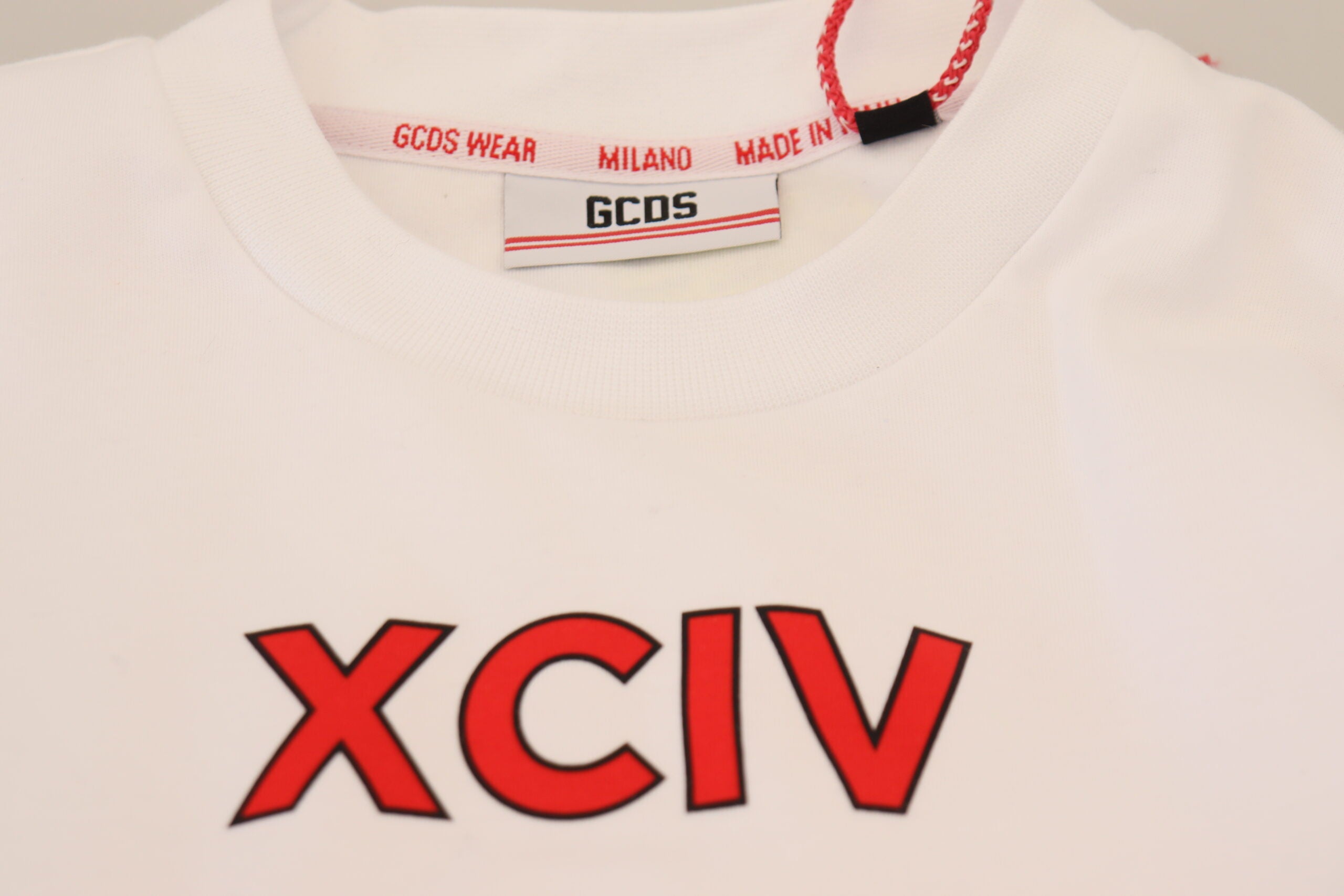 GCDS White Logo Print Cotton Short Sleeves T-shirt -   -  GCDS.