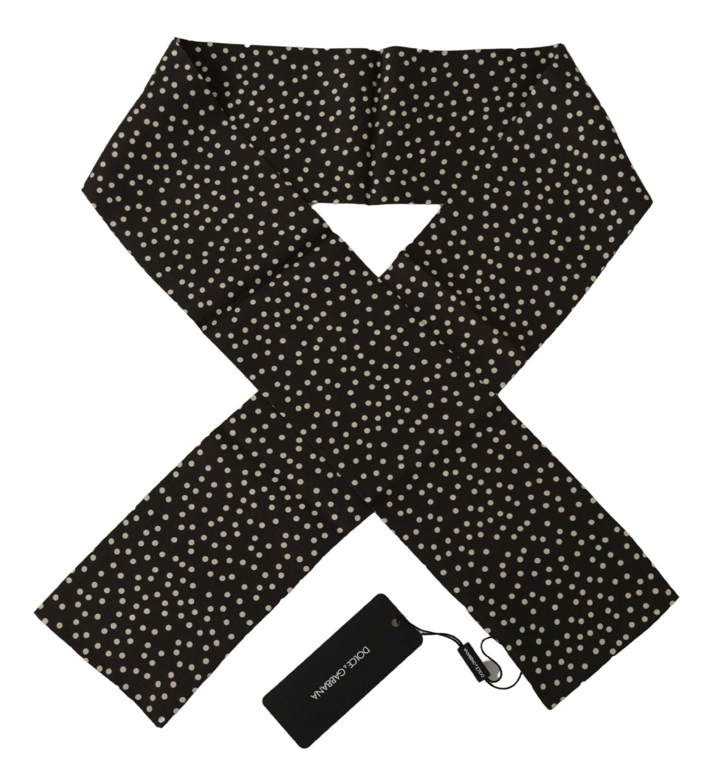 Dolce & Gabbana Brown Polka Dot Men Scarf Neck Wrap Shawl Scarf -   -  Dolce & Gabbana.