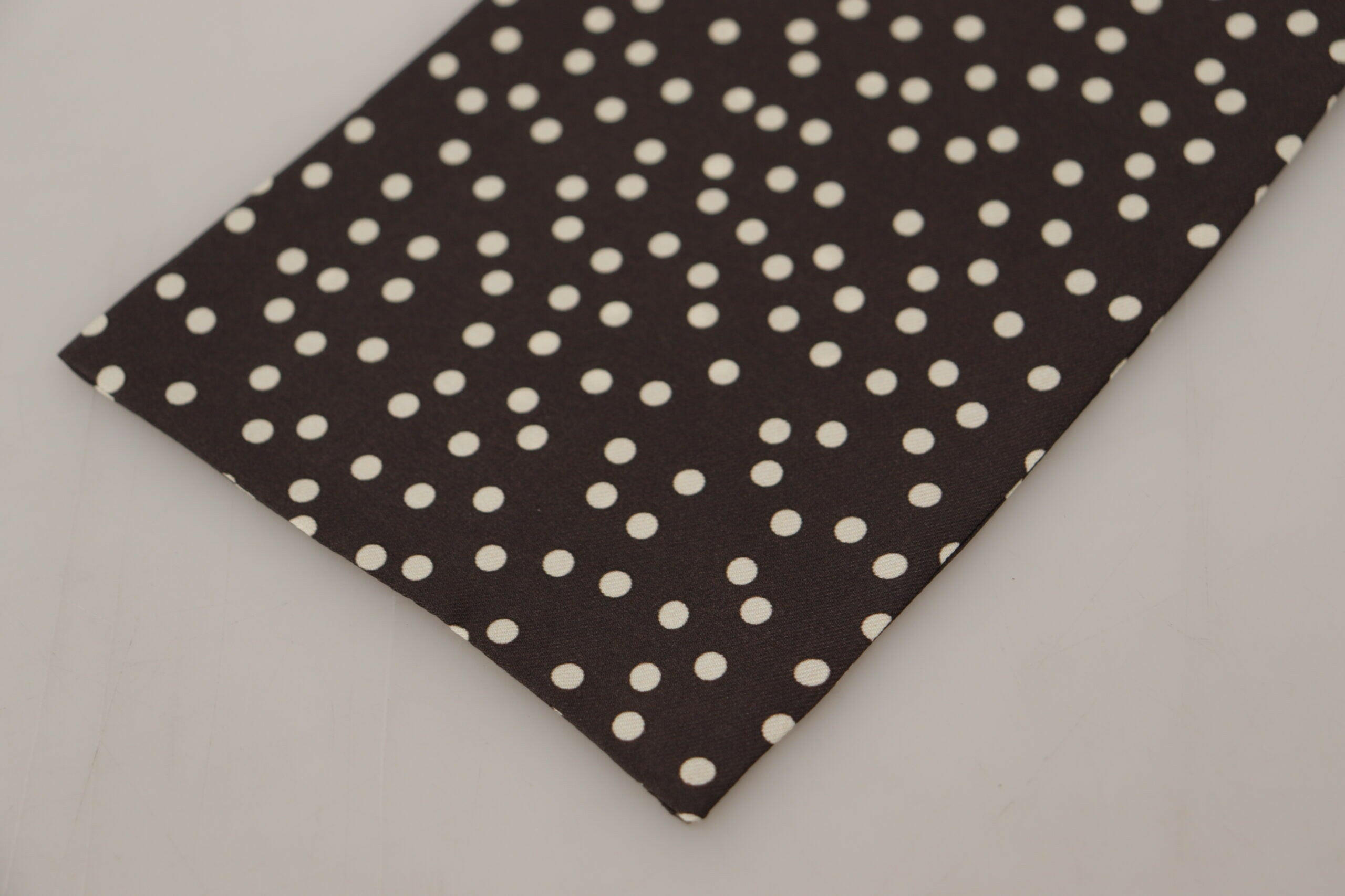 Dolce & Gabbana Brown Polka Dot Men Scarf Neck Wrap Shawl Scarf -   -  Dolce & Gabbana.