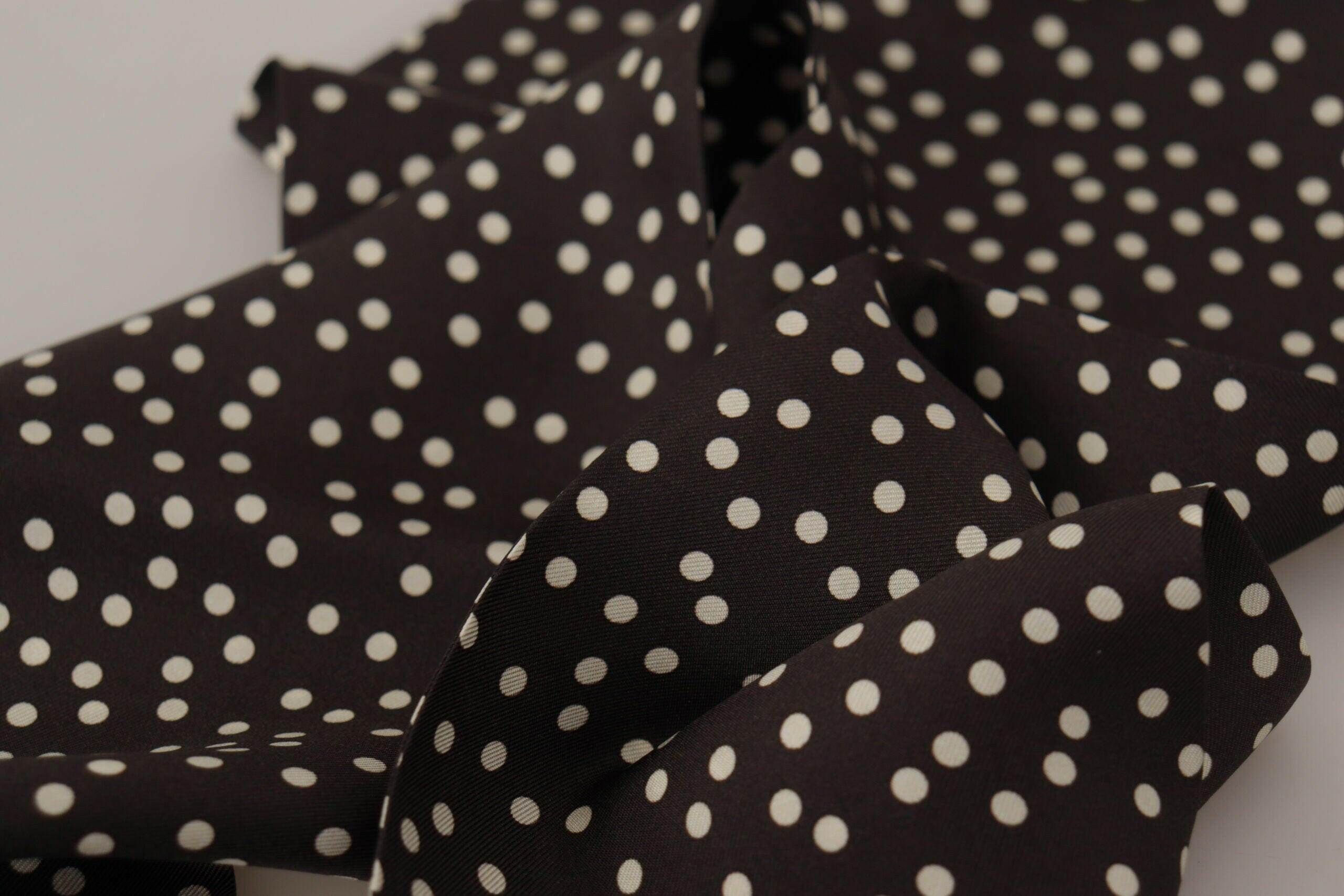 Dolce & Gabbana Brown Polka Dot Men Scarf Neck Wrap Shawl Scarf -   -  Dolce & Gabbana.
