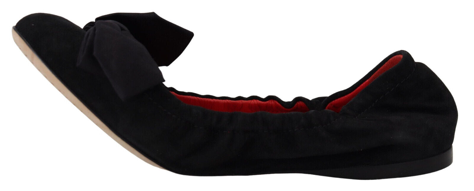 Dolce & Gabbana Black Suede Flat Slip On Ballet Shoes -   -  Dolce & Gabbana.
