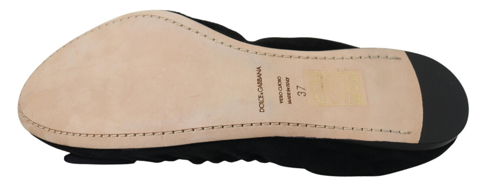 Dolce & Gabbana Black Suede Flat Slip On Ballet Shoes -   -  Dolce & Gabbana.