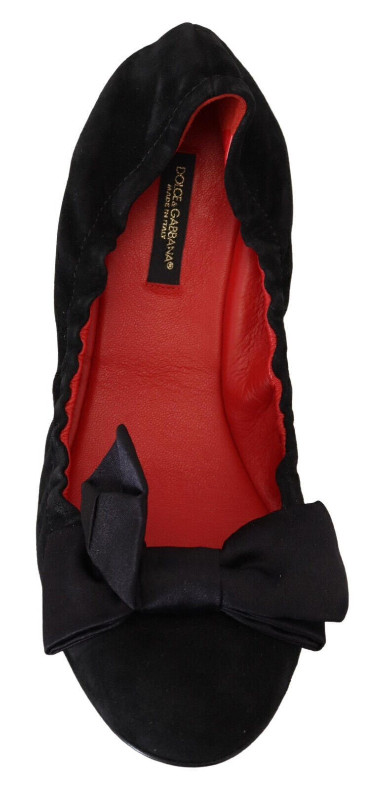 Dolce & Gabbana Black Suede Flat Slip On Ballet Shoes -   -  Dolce & Gabbana.