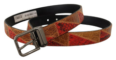 Dolce & Gabbana Multicolor Exotic Vintage Chrome Buckle Belt -   -  Dolce & Gabbana.