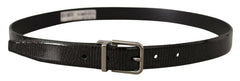 Dolce & Gabbana Black Leather Vernice Metal Buckle Belt -   -  Dolce & Gabbana.