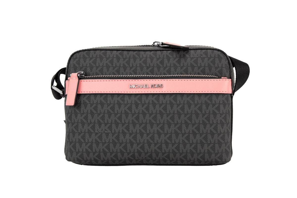 Michael Kors Cooper Small Black Pink Signature PVC Utility Crossbody Bag -  Luxury Cross Body Bag for Women -  Michael Kors.