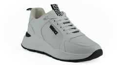 Versace Sleek White Calf Leather Sneakers -   -  Versace.