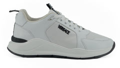 Versace Sleek White Calf Leather Sneakers -   -  Versace.