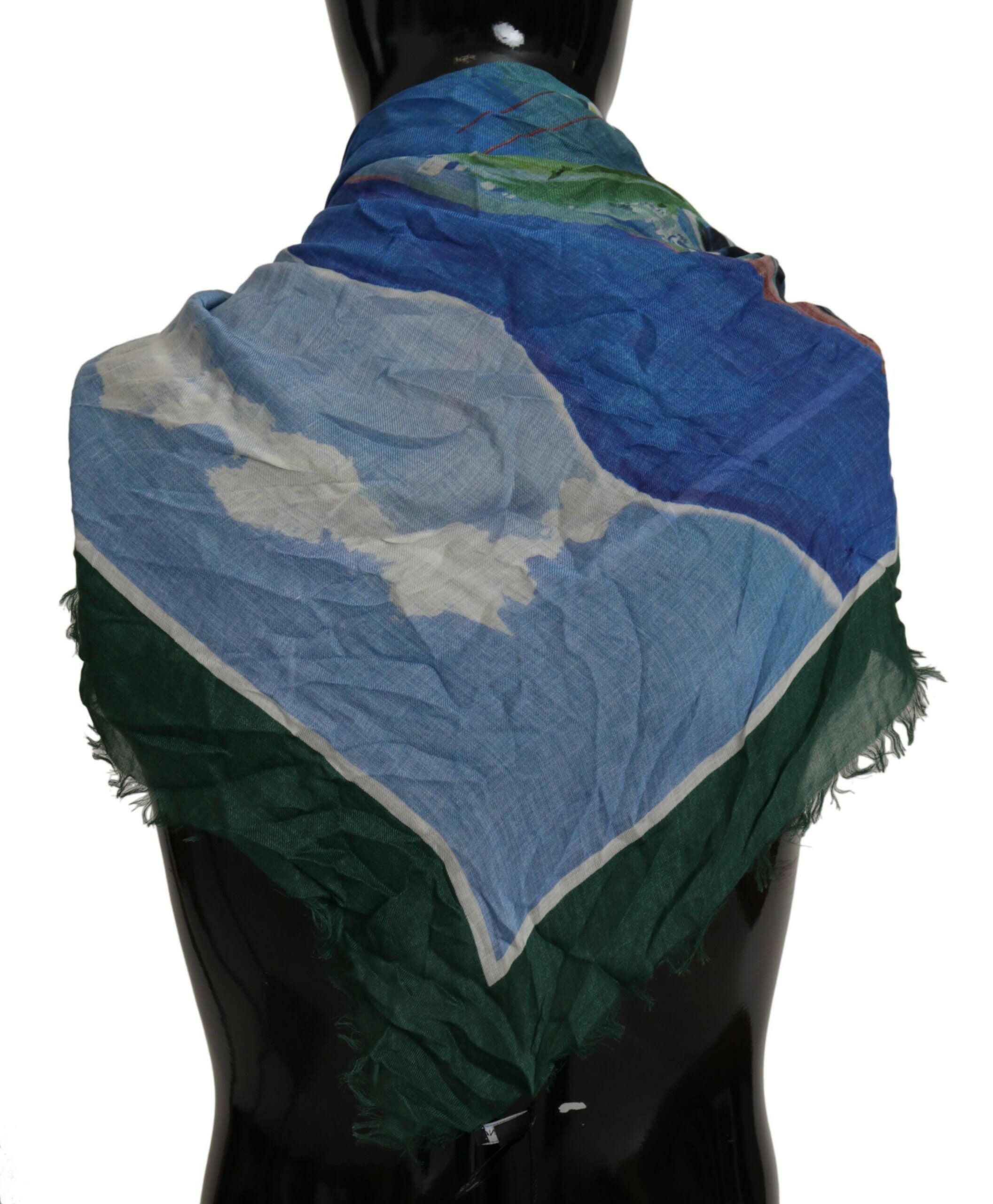Dolce & Gabbana Multicolor Sorrento DG Shawl Fringe Scarf -   -  Dolce & Gabbana.