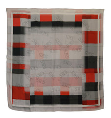 Costume National Gray Red Shawl Foulard Wrap Scarf -   -  Costume National.