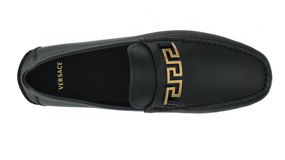 Versace Elegant Black Calf Leather Men's Loafers -   -  Versace.