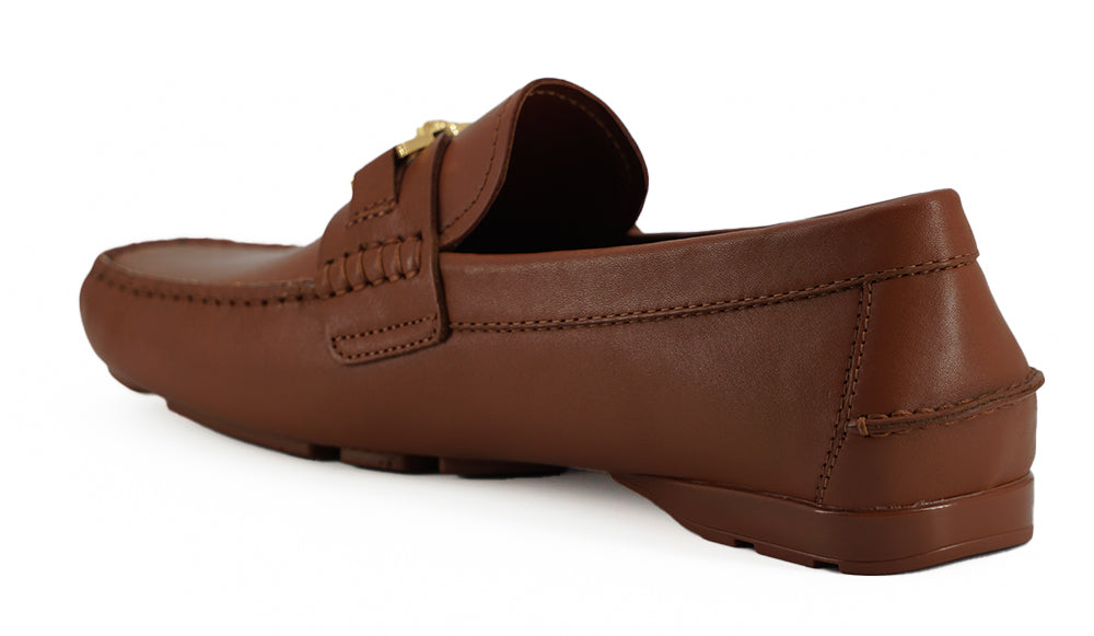 Versace Elegant Medusa-Embossed Leather Loafers -   -  Versace.