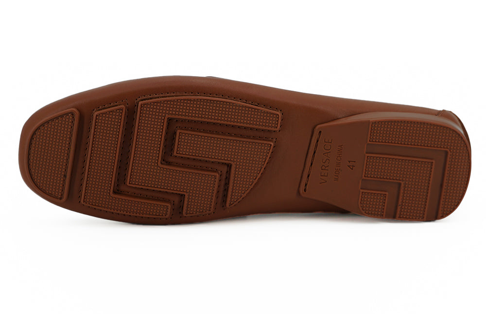 Versace Elegant Medusa-Embossed Leather Loafers -   -  Versace.