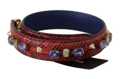 Dolce & Gabbana Red Exotic Leather Crystals Bag Shoulder Strap -   -  Dolce & Gabbana.