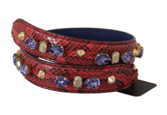 Dolce & Gabbana Red Exotic Leather Crystals Bag Shoulder Strap -   -  Dolce & Gabbana.