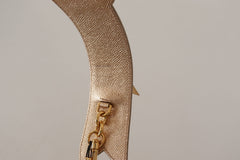 Dolce & Gabbana Gold Leather LOVE Patch Bag Shoulder Strap -   -  Dolce & Gabbana.