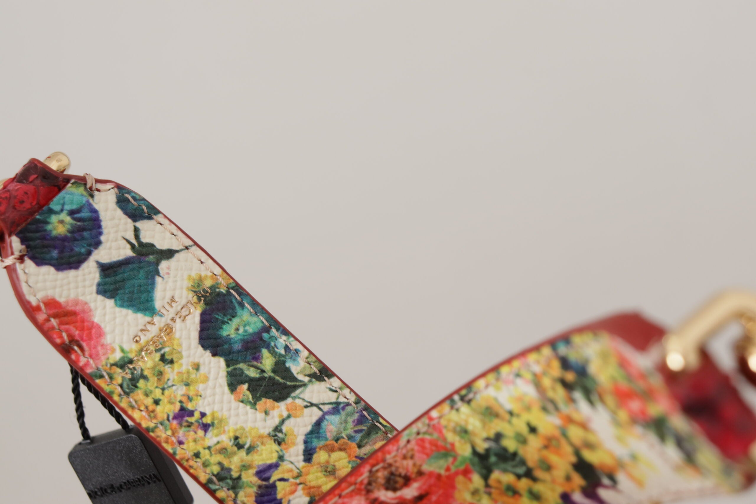 Dolce & Gabbana Red Exotic Leather Crystals Reversible Shoulder Strap -   -  Dolce & Gabbana.