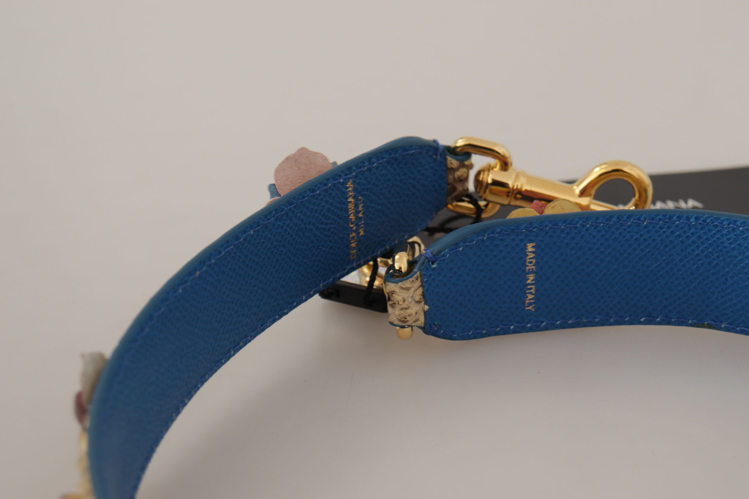 Dolce & Gabbana Beige Python Leather Floral Studded Shoulder Strap -   -  Dolce & Gabbana.