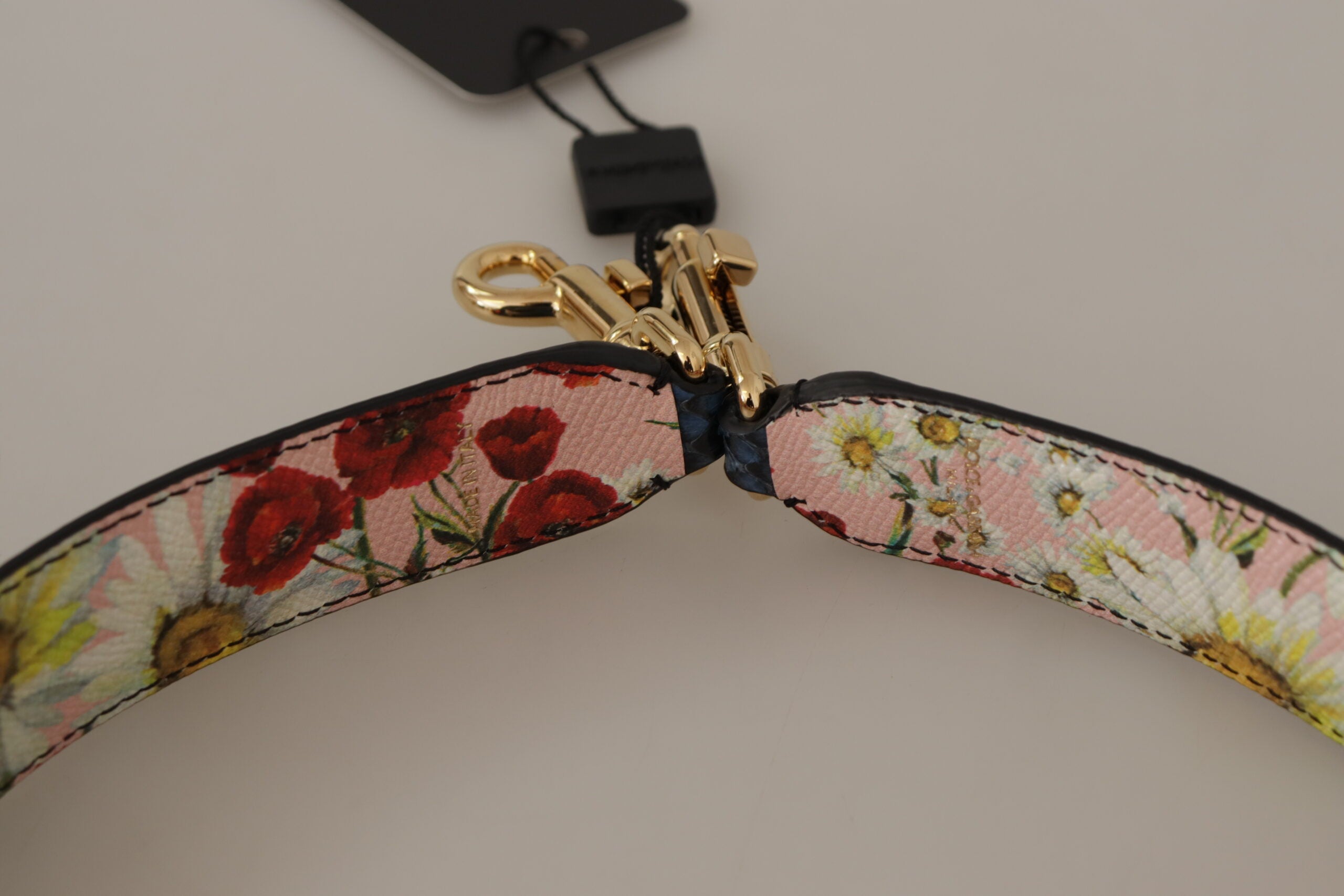 Dolce & Gabbana Blue Exotic Leather Crystals Reversible Shoulder Strap -   -  Dolce & Gabbana.