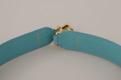 Dolce & Gabbana Blue Crystals Leather Bag Shoulder Strap -   -  Dolce & Gabbana.