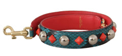 Dolce & Gabbana Green Crystals Leather Bag Shoulder Strap -   -  Dolce & Gabbana.