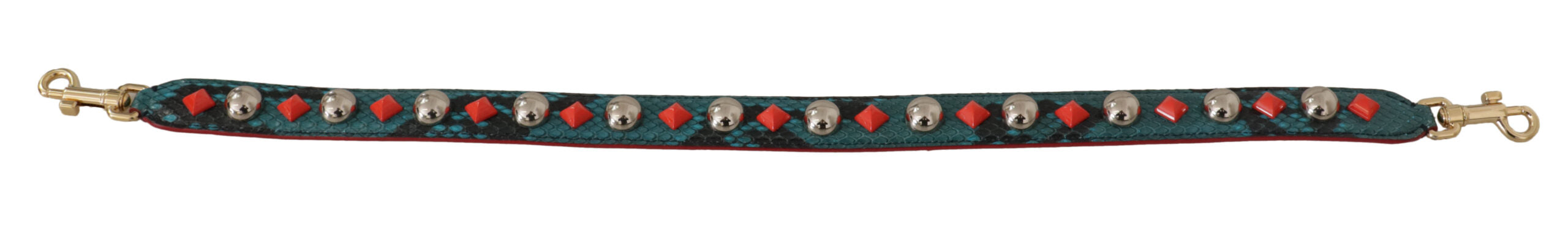Dolce & Gabbana Green Crystals Leather Bag Shoulder Strap -   -  Dolce & Gabbana.