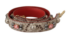 Dolce & Gabbana Beige Exotic Leather Studded Shoulder Strap -   -  Dolce & Gabbana.