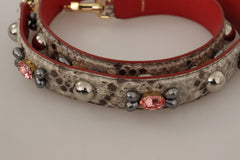 Dolce & Gabbana Beige Exotic Leather Studded Shoulder Strap -   -  Dolce & Gabbana.