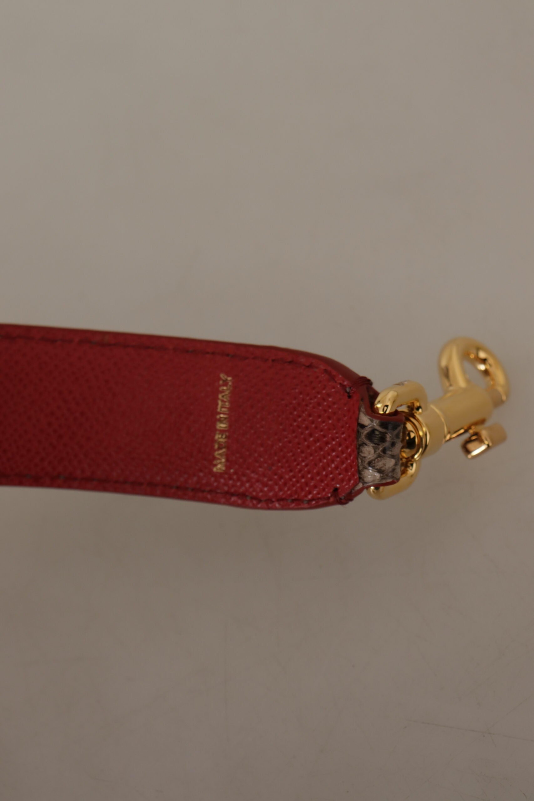 Dolce & Gabbana Brown Python Leather Studded Shoulder Strap -   -  Dolce & Gabbana.