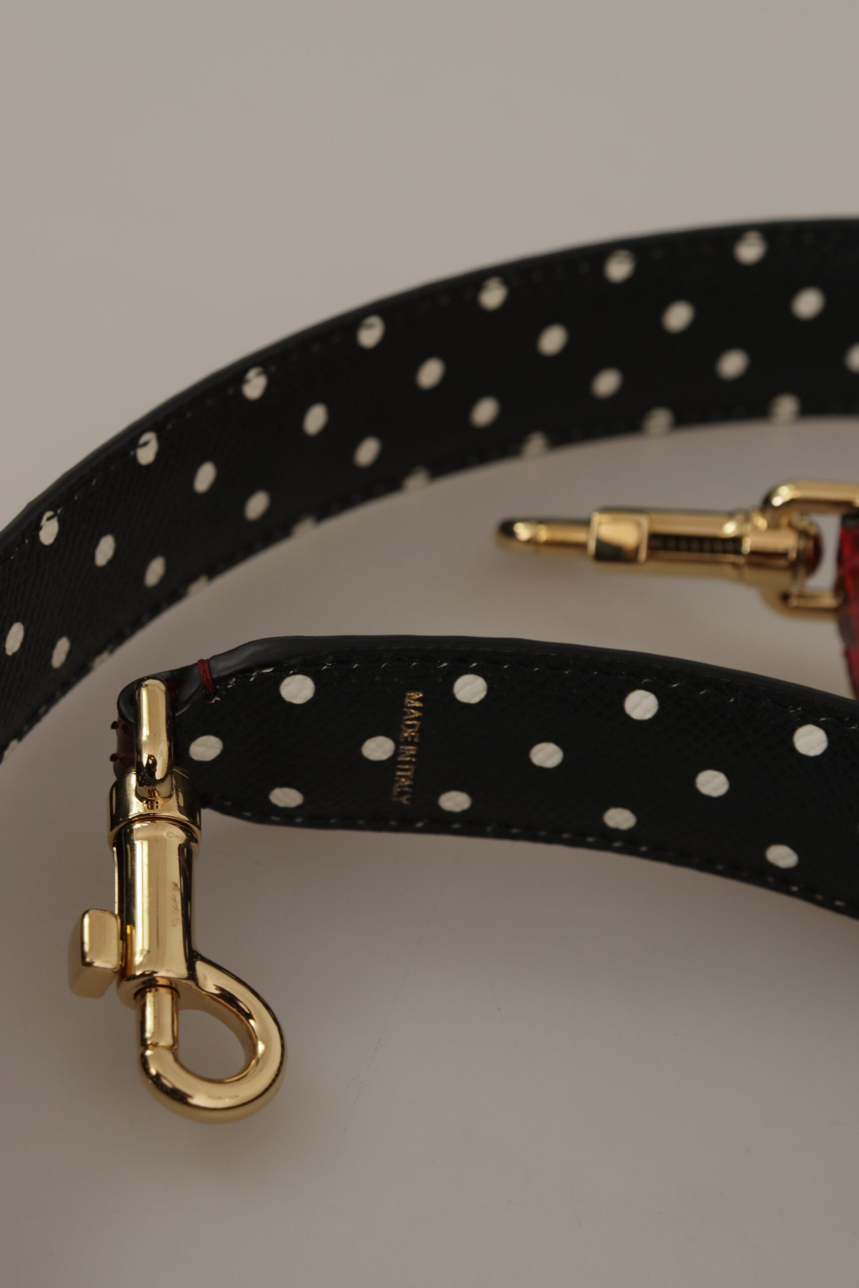 Dolce & Gabbana Red Python Leather Crystals Reversible Shoulder Strap -   -  Dolce & Gabbana.