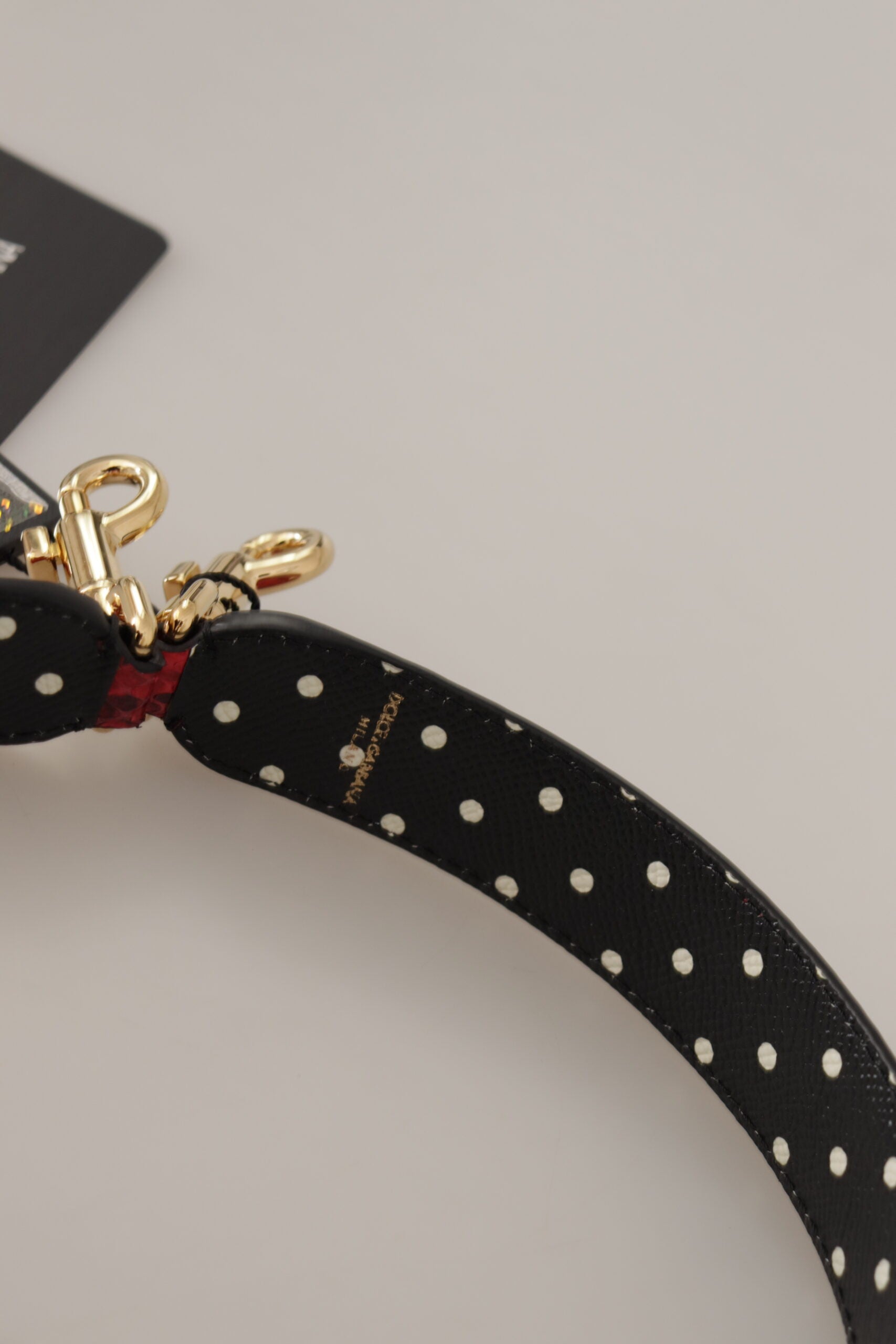 Dolce & Gabbana Red Python Leather Crystals Reversible Shoulder Strap -   -  Dolce & Gabbana.