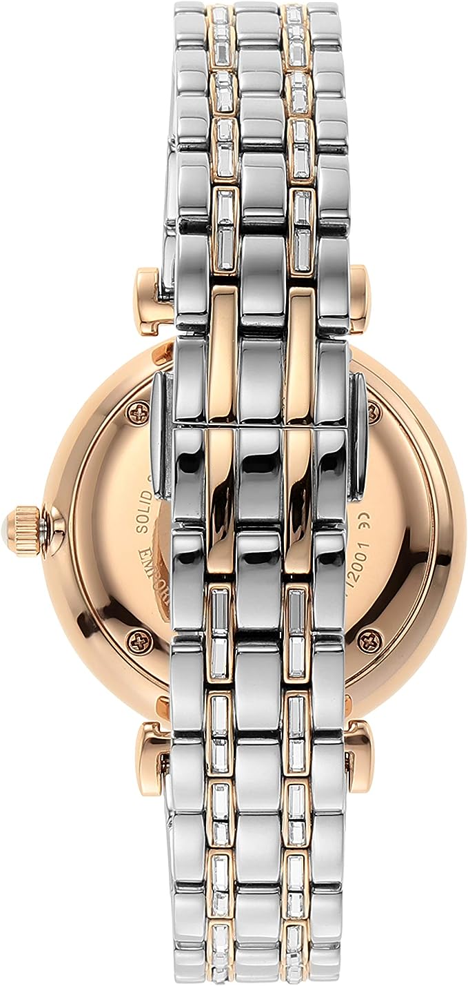 Emporio Armani Elegant Two-Tone Crystal Pave Watch -   -  Emporio Armani.