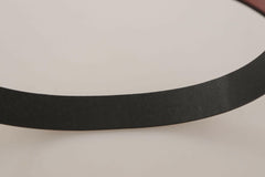 Dolce & Gabbana Red Leather Gold Logo Engraved Metal Buckle Belt -   -  Dolce & Gabbana.